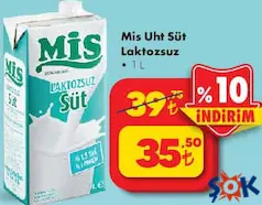 MİS LAKTOZSUZ SÜT 1 LT MİS LAKTOZSUZ SÜT 1 LT